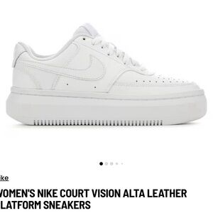 Nike court vision platform sneakers size 9